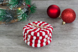 Christmas Coaster Set of 4 or 6- Red & White