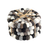 Round Neutral Felt Coasters- Set of 4 or 6
