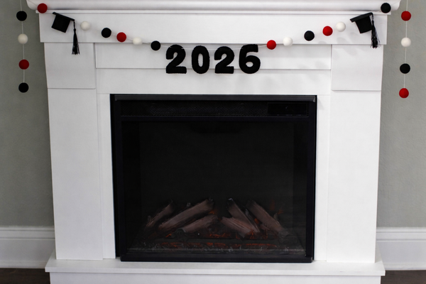 2026 Graduation Garland- Red, Black, White