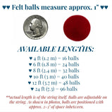 Fourth of July Felt Ball Garland- Navy/Red/White