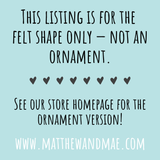 Felt Easter Eggs- Pink & Peach Mix