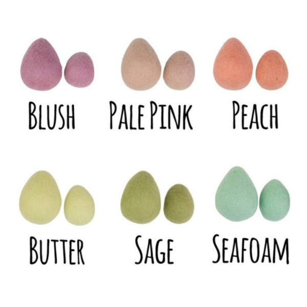 Felt Easter Eggs- Pastel Mix