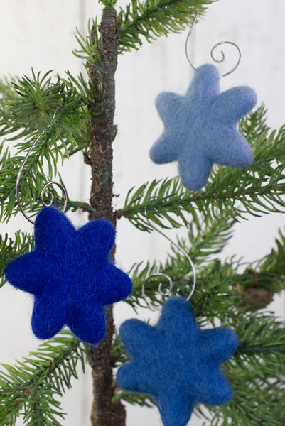 Hanukkah Star of David Tree Ornaments- Shades of Blue & White