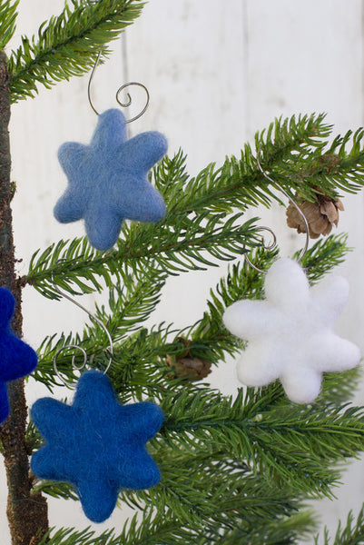 Hanukkah Star of David Tree Ornaments- Shades of Blue & White