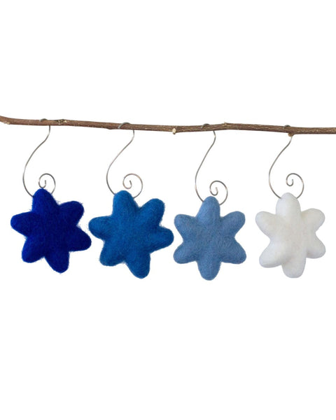 Hanukkah Star of David Tree Ornaments- Shades of Blue & White