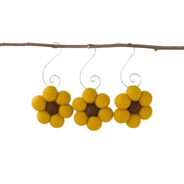 Felt Sunflower Ornaments