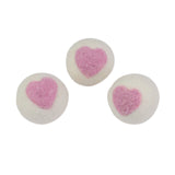 Wool Felt Heart Balls - Pink & White