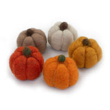 Wool Felt Pumpkins - Oranges & Tans
