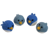 Bird Tree Ornaments- SET OF 2 or 4- Blue Chicks