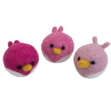 Bird Tree Ornaments- SET OF 3 or 6- Pink Chicks