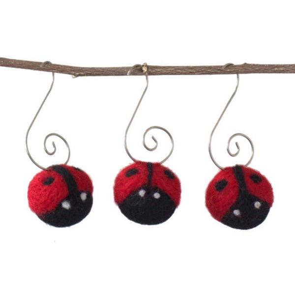Felt Ladybug Ornaments