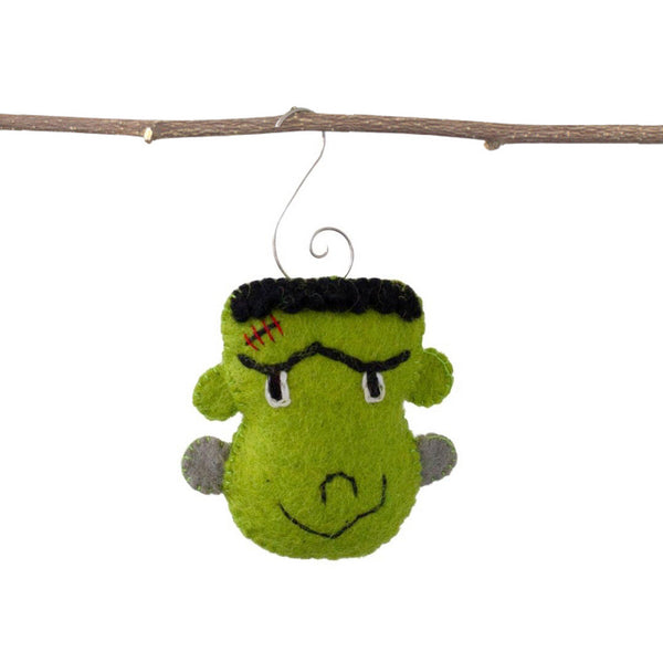 Wool Felt Frankenstein Halloween Ornaments