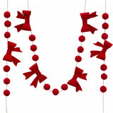 Red Felt Bow Garland