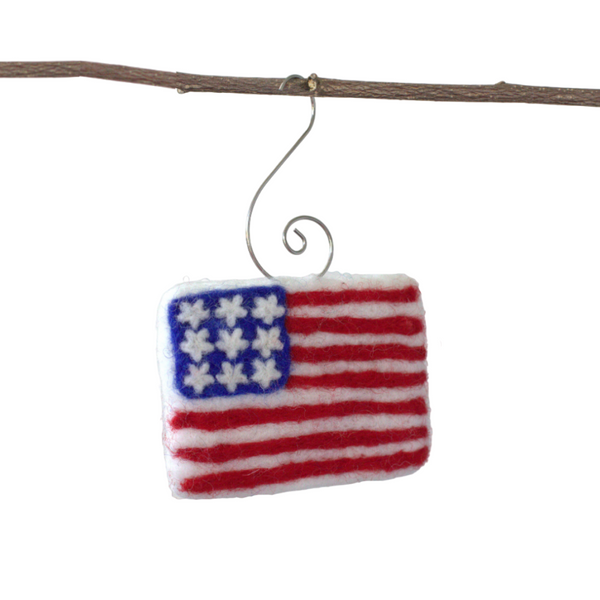 American Flag Ornament- SET of 1 or 3