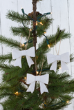 White Felt Bow Christmas Ornament