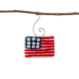 American Flag Ornament - Red, White, Navy Blue