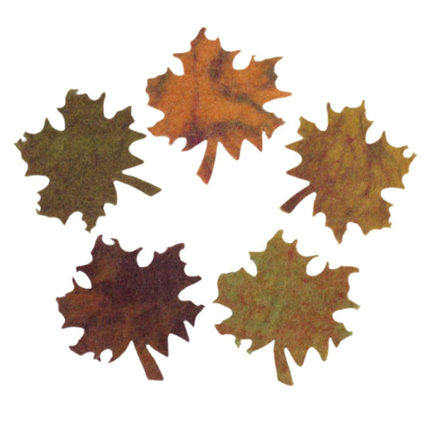 Felt Maple Leaves- Set of 5