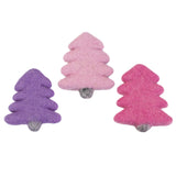 Christmas Tree Felted Shapes- Pink, Purple