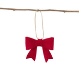 Red Felt Bow Christmas Ornament