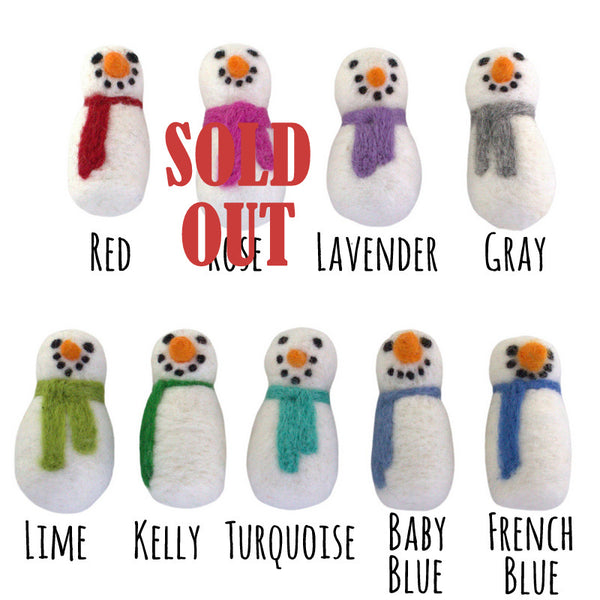 Felt Christmas Snowmen