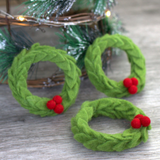 Felt Christmas Wreath with Red Berries