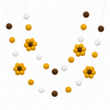 Felt Sunflower Garland - Yellow/Brown