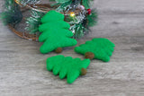 Christmas Tree Felted Shapes - Classic Christmas Green