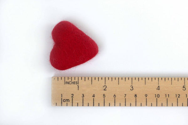 Valentine's Day Hearts- SET of 3, 5 or 10- Berry Pink- DIY Craft Decor- 100% Wool- Eco friendly- Approx. 1.75" Tall Hearts