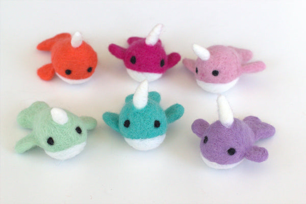 Felt Narwhal- PICK YOUR COLOR