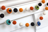 Eyeball Halloween Garland- Orange & Black