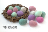 Felted Easter Eggs- Pink, Lavender, Teal Mix- 100% Wool- Each egg is approx. 1.75-2" tall