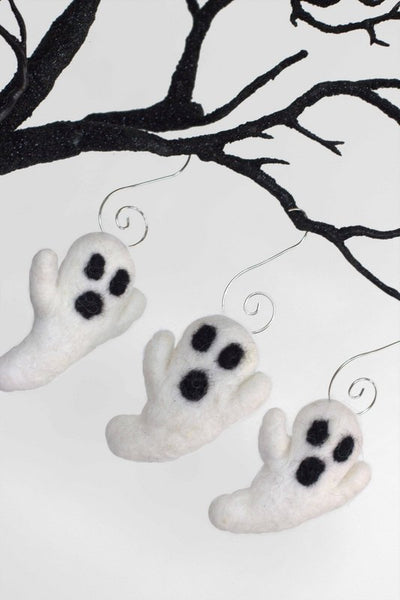 Halloween Ghost Ornaments- 100% Wool Felt