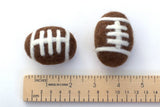 Football Garland- Red, Gray, White- 100% Wool Felt- 1" Felt Balls, 2.25" Footballs