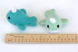 Wool Felt Narwhals- SET OF 3- Berry- Baby Pink- Lavender