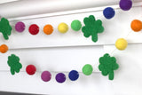 Shamrock Rainbow St. Patrick's Day Felt Ball Garland