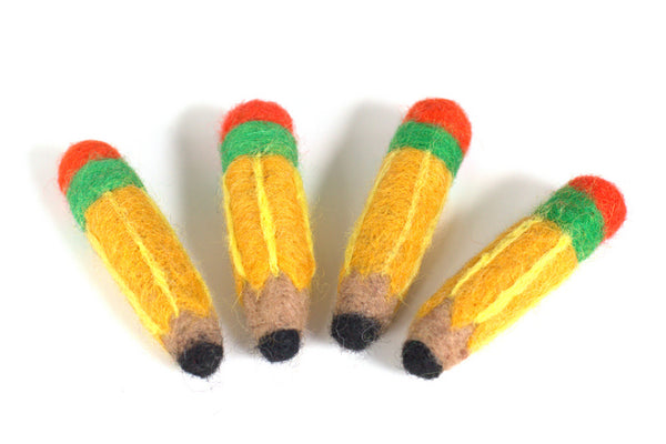 Pencil Felted Shape- Back to School Classroom Teacher Decor- First Day of School