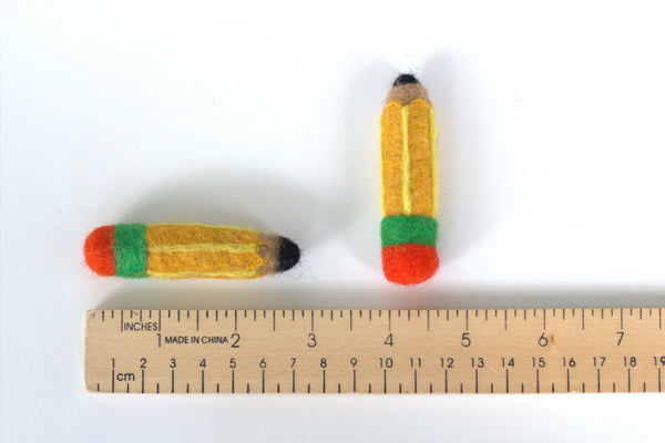 Pencil Felted Shape- Back to School Classroom Teacher Decor- First Day of School