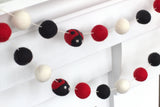 Ladybug Felt Garland- Red, Black