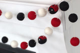 Ladybug Felt Garland- Red, Black