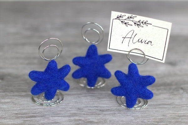 Hanukkah Place Card Holders- Star of David- Name Tag Table Setting Decor- Winter Holiday Party Seating