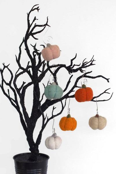 Pumpkin Ornaments- PICK YOUR COLORS- Fall Halloween Autumn