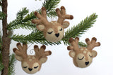 Reindeer Christmas Ornaments with Hooks- SET OF 1, 3 or 5