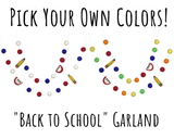 PICK YOUR COLORS- Back to School Pencil & Apple Felt Ball Garland- First Day School- Classroom Decor- 1" Felt Balls, 2" Apples, 2.75" Pencils