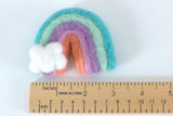 Rainbow & Cloud Felt Shapes- Pastels- DIY Garland Pompom Nursery Home Decor- Photo Prop- 100% Wool Felt