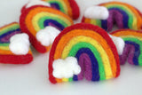 Rainbow & Cloud Felt Shapes- ROYGBIV- DIY Garland Pompom Nursery Home Decor- Photo Prop- 100% Wool Felt