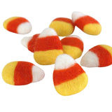 Candy Corn Felt Shapes- Fall Autumn Halloween- Orange Yellow Candies- for DIY Garlands, Decor- 100% Wool Felt