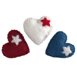 Fourth of July Felt Hearts with Stars