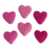 Valentine's Day Felt Hearts- Shades of Pink