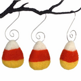 Candy Corn Halloween Fall Ornaments- 100% Wool Felt
