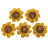 Felt Sunflower- 100% Wool Felt- Approx. 3.75"